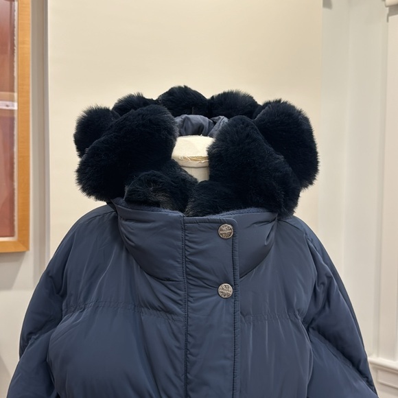 Max & Moi Dora Hooded Puffer Coat - Navy - Picture 2 of 16